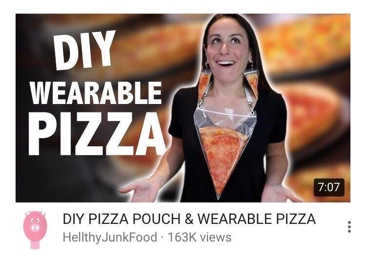 photo caption - Diy Wearable Pizza Diy Pizza Pouch & Wearable Pizza Hellthy Junkfood. views