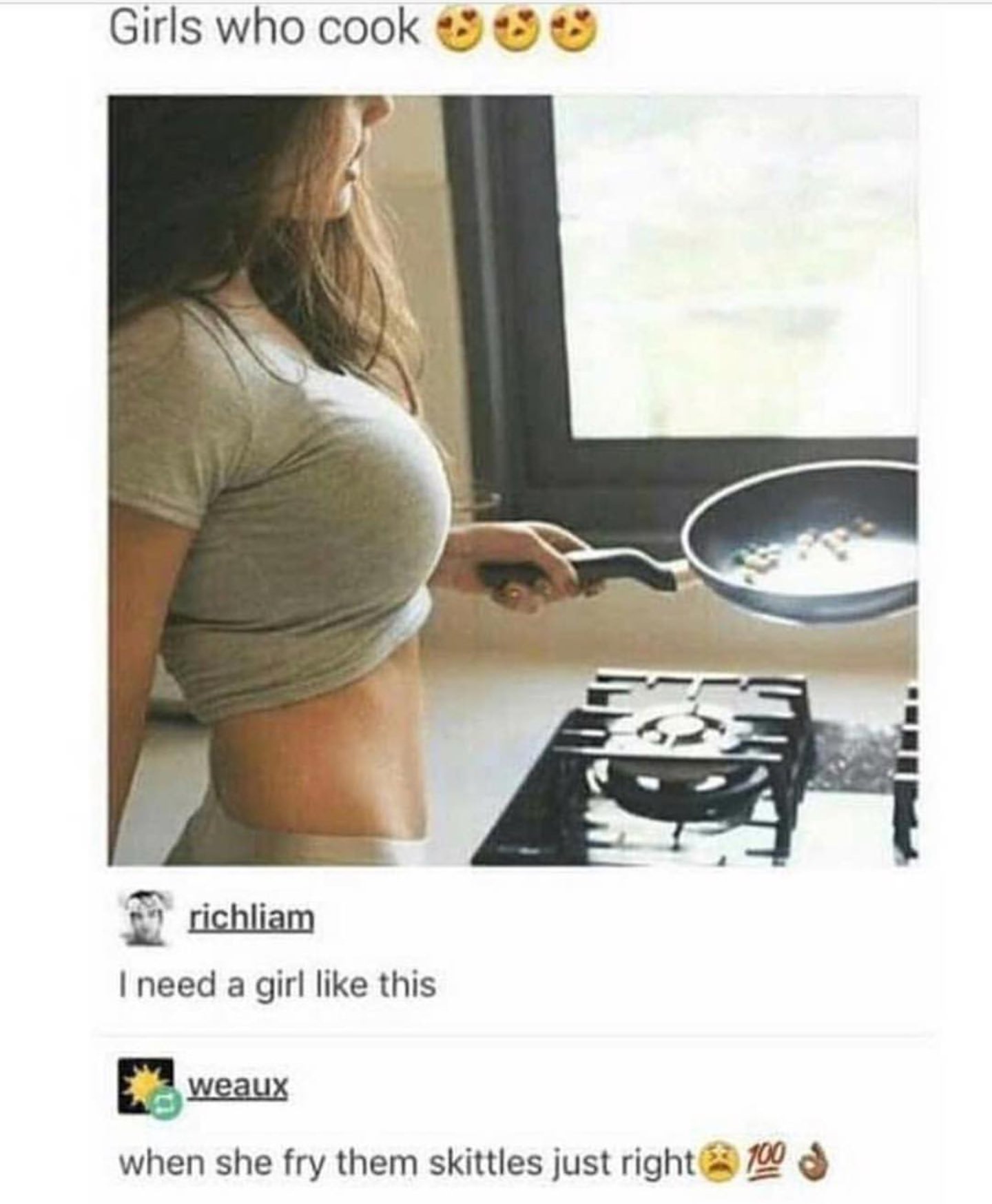 hot girl cooking skittles - Girls who cook richliam I need a girl this weaux when she fry them skittles just right 2008