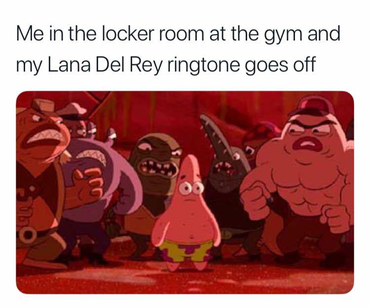 cody parkey in the locker room meme - Me in the locker room at the gym and my Lana Del Rey ringtone goes off
