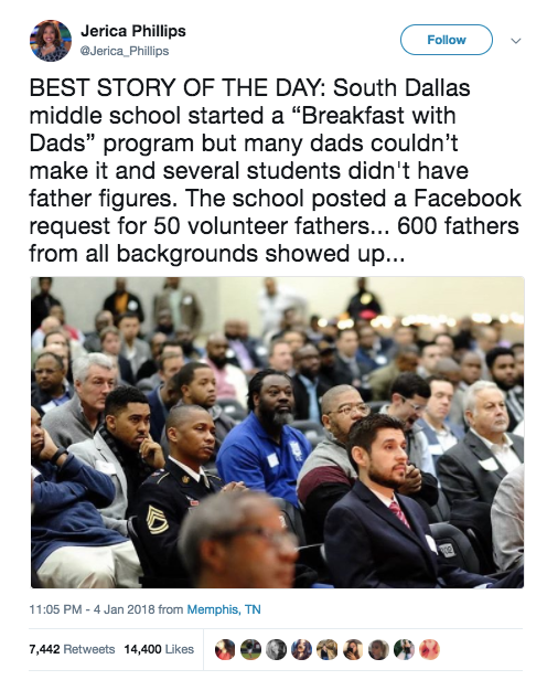 south dallas middle school breakfast with dads - Jerica Phillips Jerica Phillips Best Story Of The Day South Dallas middle school started a Breakfast with Dads" program but many dads couldn't make it and several students didn't have father figures. The sc