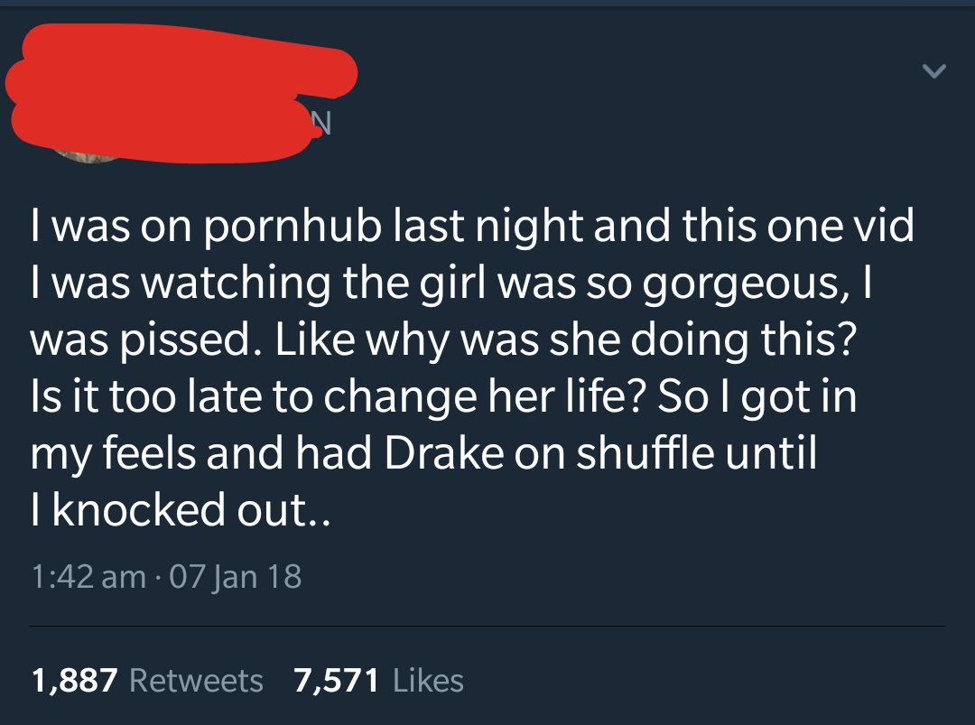 angle - I was on pornhub last night and this one vid I was watching the girl was so gorgeous, I was pissed. why was she doing this? Is it too late to change her life? Solgot in my feels and had Drake on shuffle until I knocked out.. 07 Jan 18 1,887 7,571
