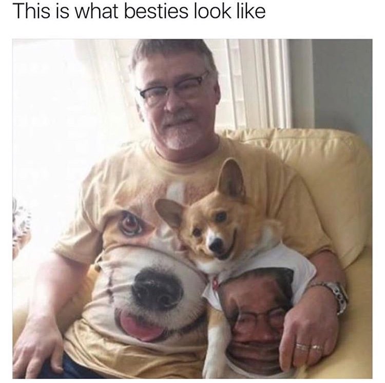 corgi face shirt - This is what besties look