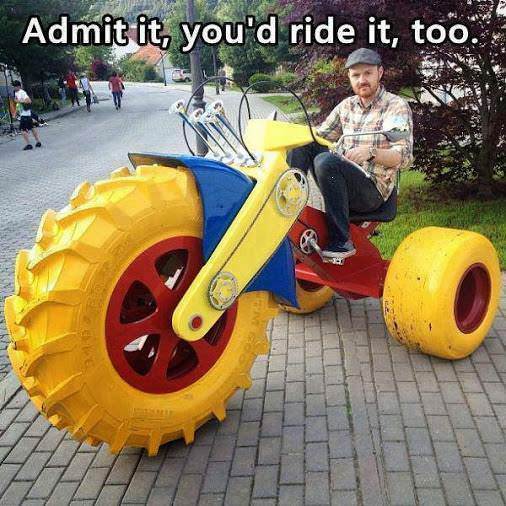 big wheel - Admit it, you'd ride it, too. Misel
