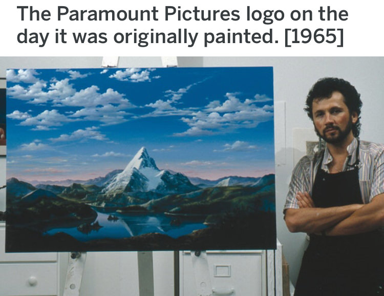paramount pictures logo - The Paramount Pictures logo on the day it was originally painted. 1965