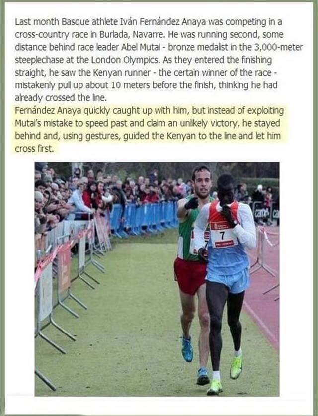 iván fernández abel mutai - Last month Basque athlete Ivn Fernndez Anaya was competing in a crosscountry race in Burlada, Navarre. He was running second, some distance behind race leader Abel Mutai bronze medalist in the 3,000meter steeplechase at the Lon