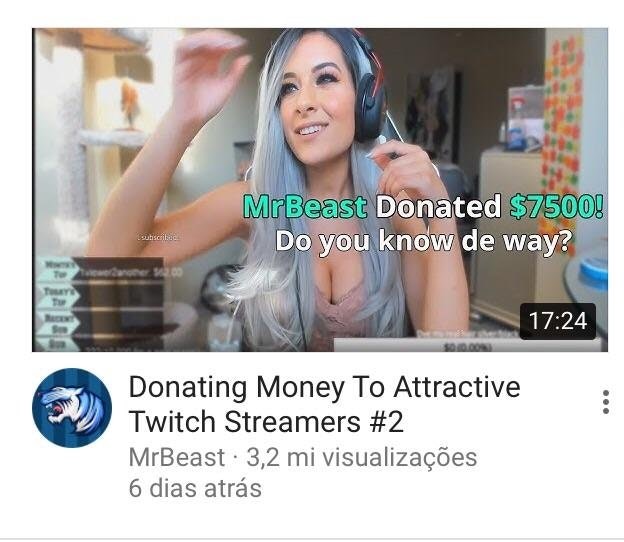 donating money to attractive twitch streamers #2 - MrBeast Donated $7500! Do you know de way? Donating Money To Attractive Twitch Streamers MrBeast 3,2 mi visualizaes 6 dias atrs