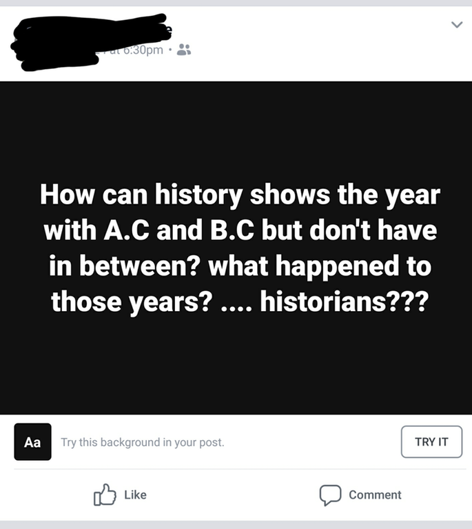 sick kids - L pm. How can history shows the year with A.C and B.C but don't have in between? what happened to those years? .... historians??? Aa Try this background in your post. Tryit Try It 0 Comment