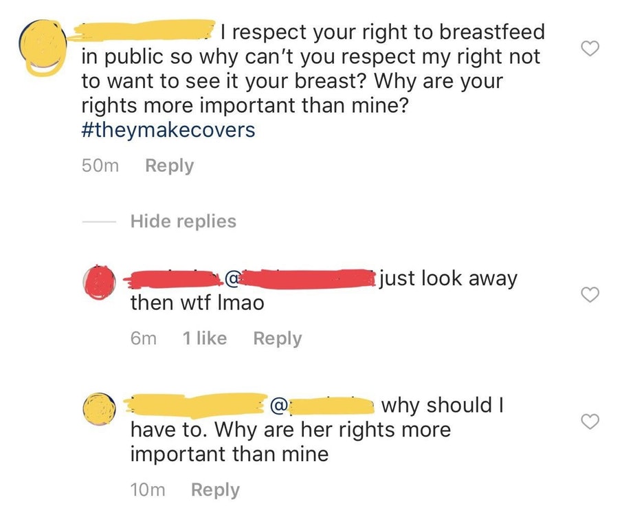 diagram - I respect your right to breastfeed in public so why can't you respect my right not to want to see it your breast? Why are your rights more important than mine? 50m Hide replies tjust look away then wtf Imao 6m 1 why should I have to. Why are her