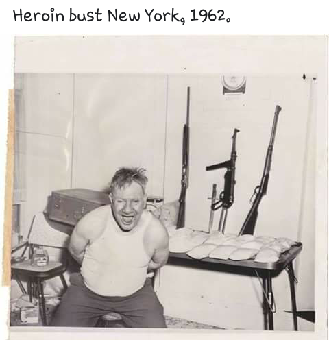 Heroin bust New York, 1962.