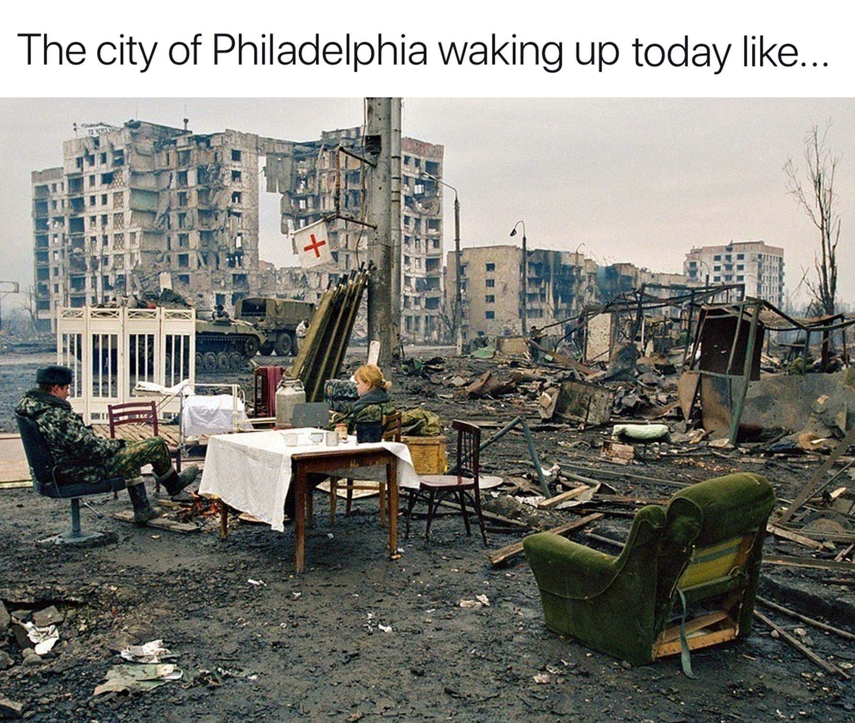 grozny war - The city of Philadelphia waking up today ... Soa