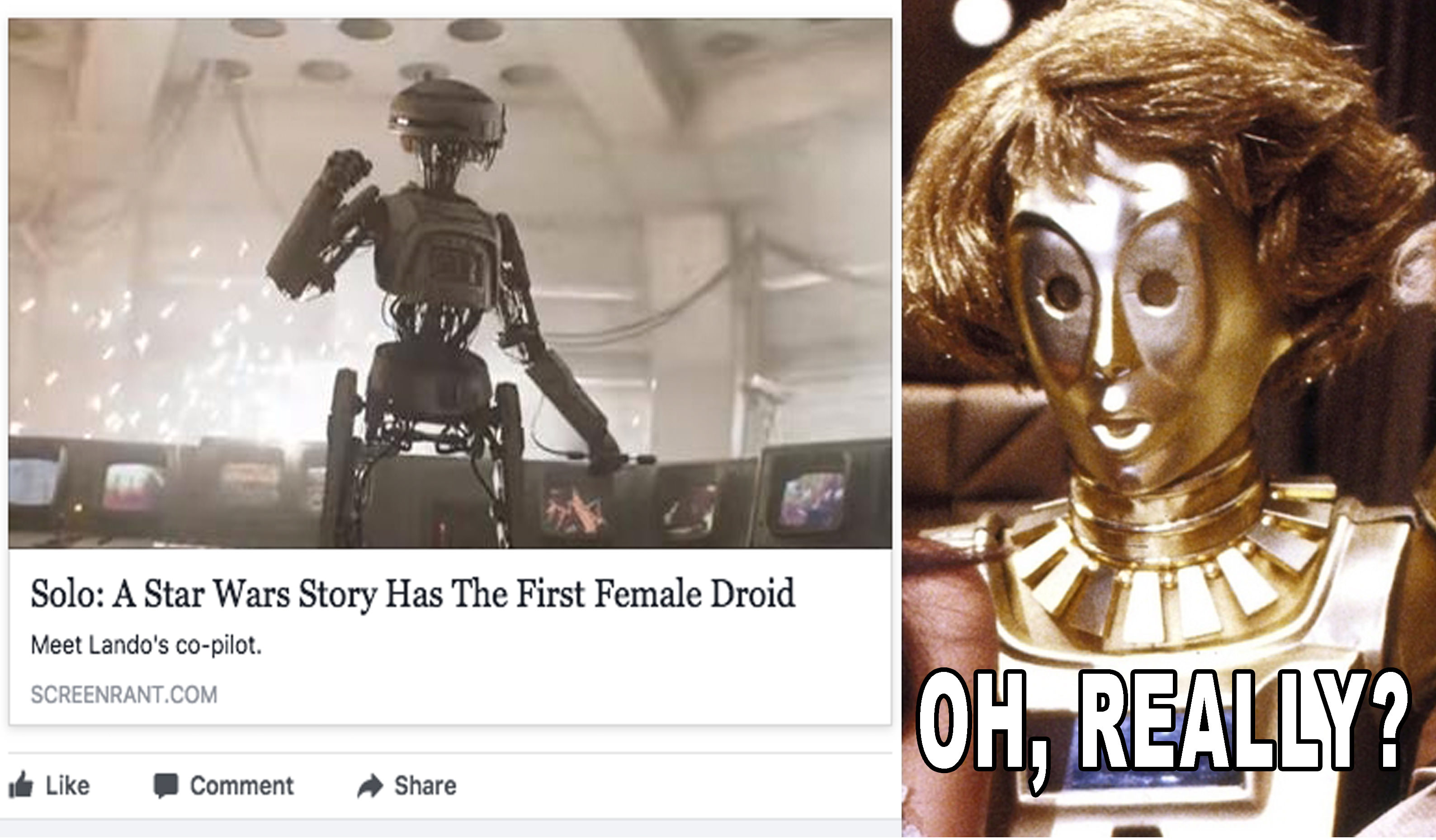 solo first female droid - Solo A Star Wars Story Has The First Female Droid Meet Lando's copilot. Screenrant.Com Oh, Really? Comment