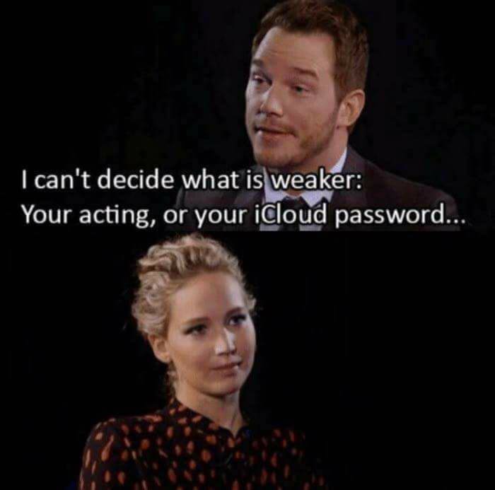 playground insults jennifer lawrence - I can't decide what is weaker Your acting, or your iCloud password..