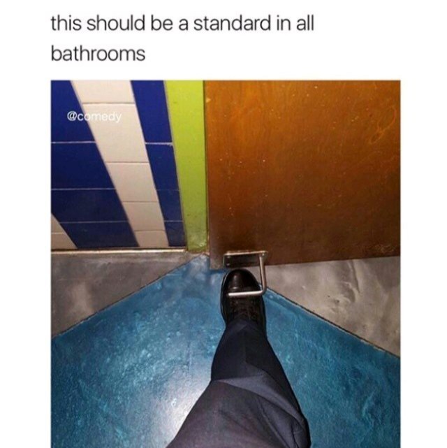 floor - this should be a standard in all bathrooms