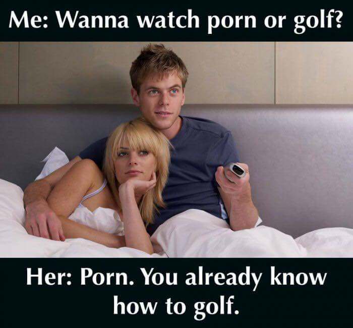 friends of the elderly - Me Wanna watch porn or golf? Her Porn. You already know how to golf.