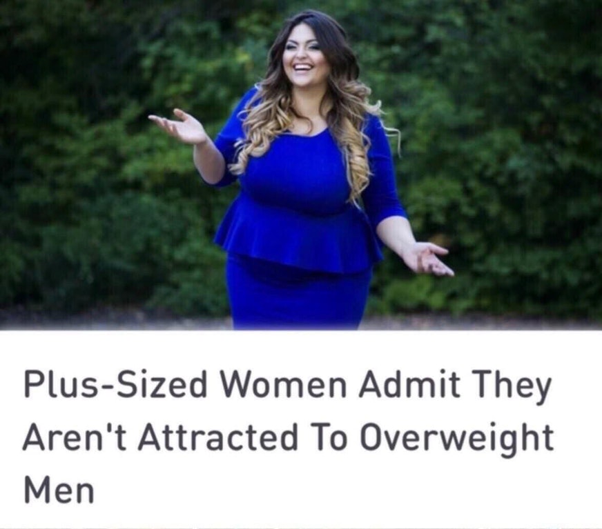 fat people - PlusSized Women Admit They Aren't Attracted To Overweight Men