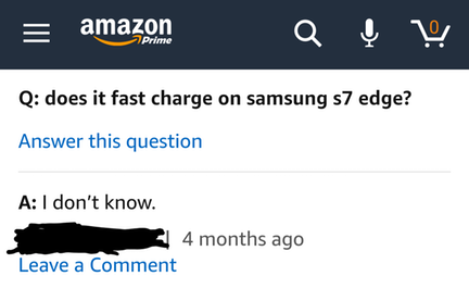 amazon.com, inc. - amazon Q does it fast charge on samsung s7 edge? Answer this question A I don't know. 24 months ago Leave a Comment