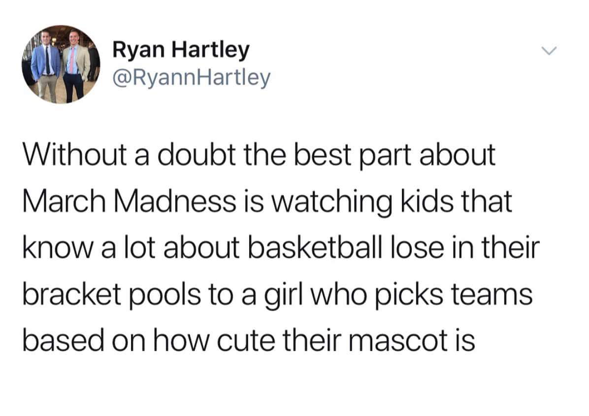 florida man june 7 - Ryan Hartley Without a doubt the best part about March Madness is watching kids that know a lot about basketball lose in their bracket pools to a girl who picks teams based on how cute their mascot is