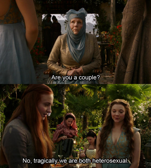 Game of Thrones - Are you a couple? No, tragically we are both heterosexuals