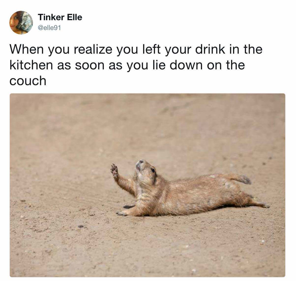 hot weather meme - Tinker Elle When you realize you left your drink in the kitchen as soon as you lie down on the couch