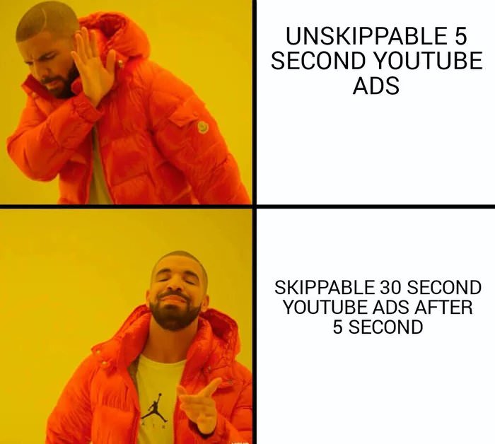 orange jacket guy meme - Unskippable 5 Second Youtube Ads Skippable 30 Second Youtube Ads After 5 Second