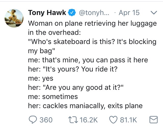 gibbs free energy equation - Tony Hawk ... Apr 15 v Woman on plane retrieving her luggage in the overhead "Who's skateboard is this? It's blocking my bag" me that's mine, you can pass it here her "It's yours? You ride it? me yes her "Are you any good at i