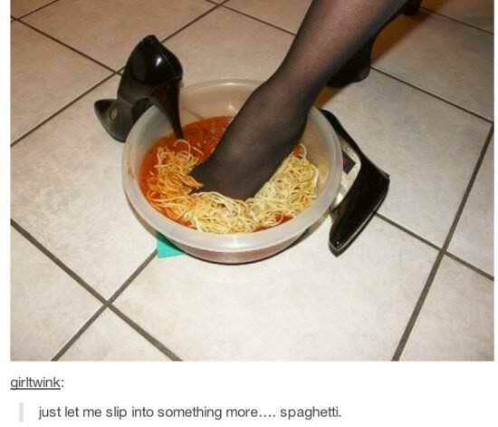 weird spaghetti - giritwink just let me slip into something more.... spaghetti