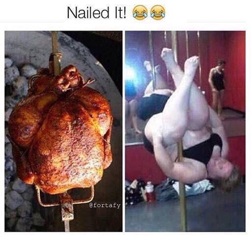 rotisserie chicken stripper - Nailed It!
