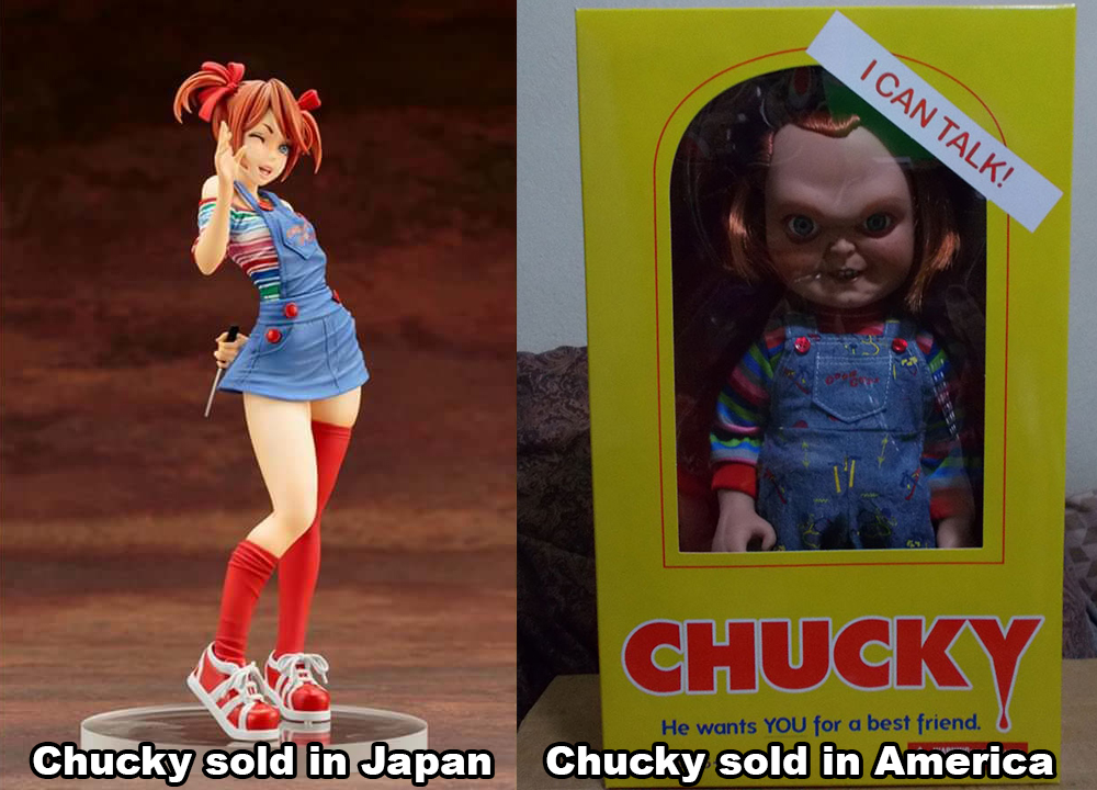 east asia toddler - I Can Talk! Chucky He wants You for a best friend Chucky sold in Japan Chucky sold in America