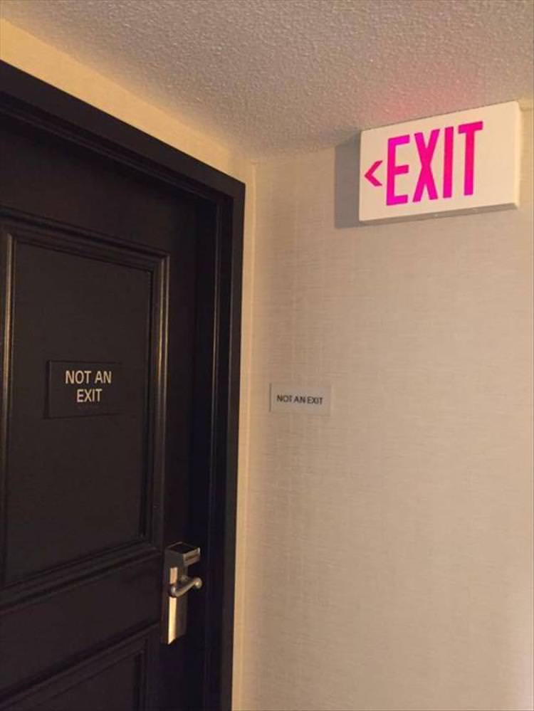 memes - exit sign