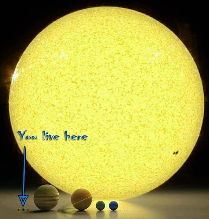 memes - big is the moon compared - You live here