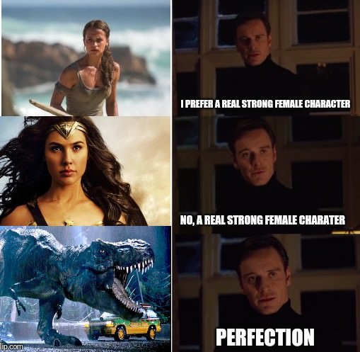 memes - strong female character meme - I Prefer A Real Strong Female Character No, A Real Strong Female Charater Perfection lip.com