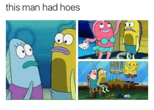 spongebob hoe meme - this man had hoes