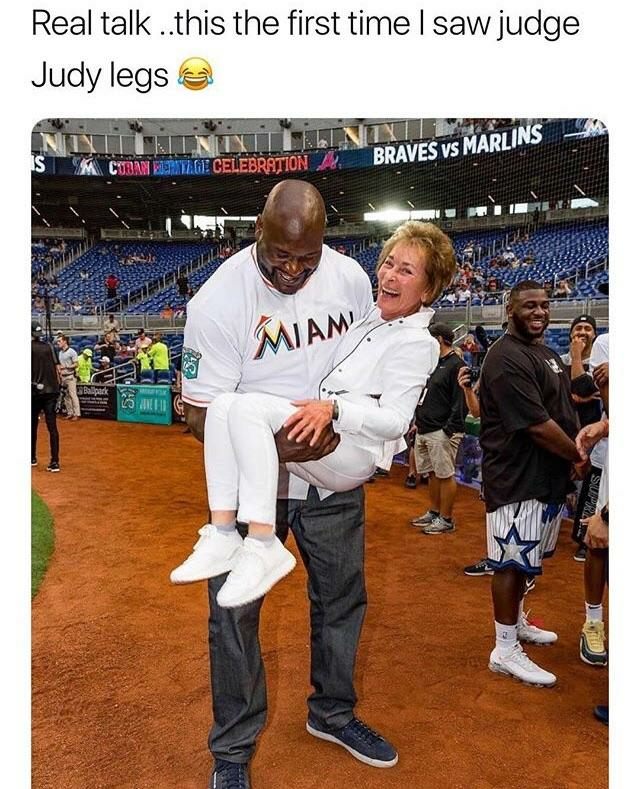 judge judy's legs - Real talk ..this the first time I saw judge Judy legs Lilinti Braves Vs Marlins Uran Hotegie Celebration Miam