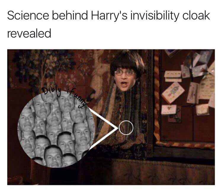 memes - science behind harry's invisibility cloak - Science behind Harry's invisibility cloak revealed