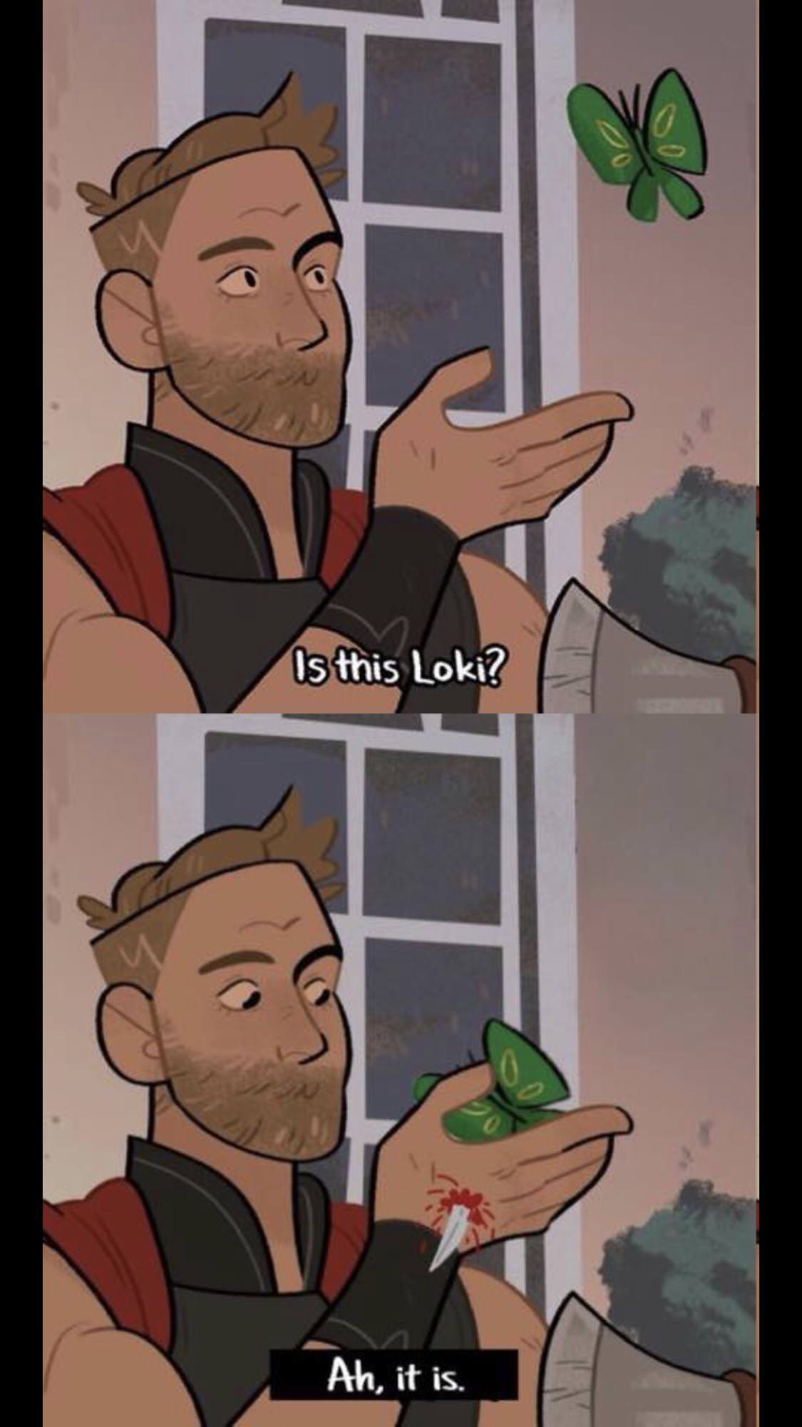 pigeon meme - Is this Loki? Ah, it is.