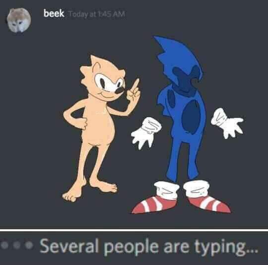 sonic movie new design - beek Today at o. Several people are typing...