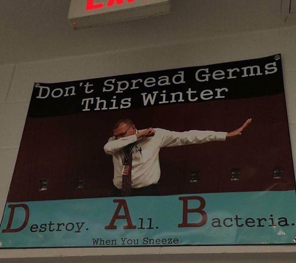 sneeze dab - Don't Spread Germs This Winter Destroy. An. Bacteria When You Sneeze