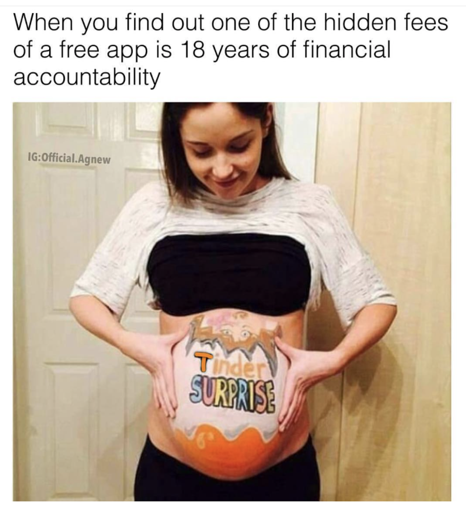 Dank meme about pregnancy and free aps
