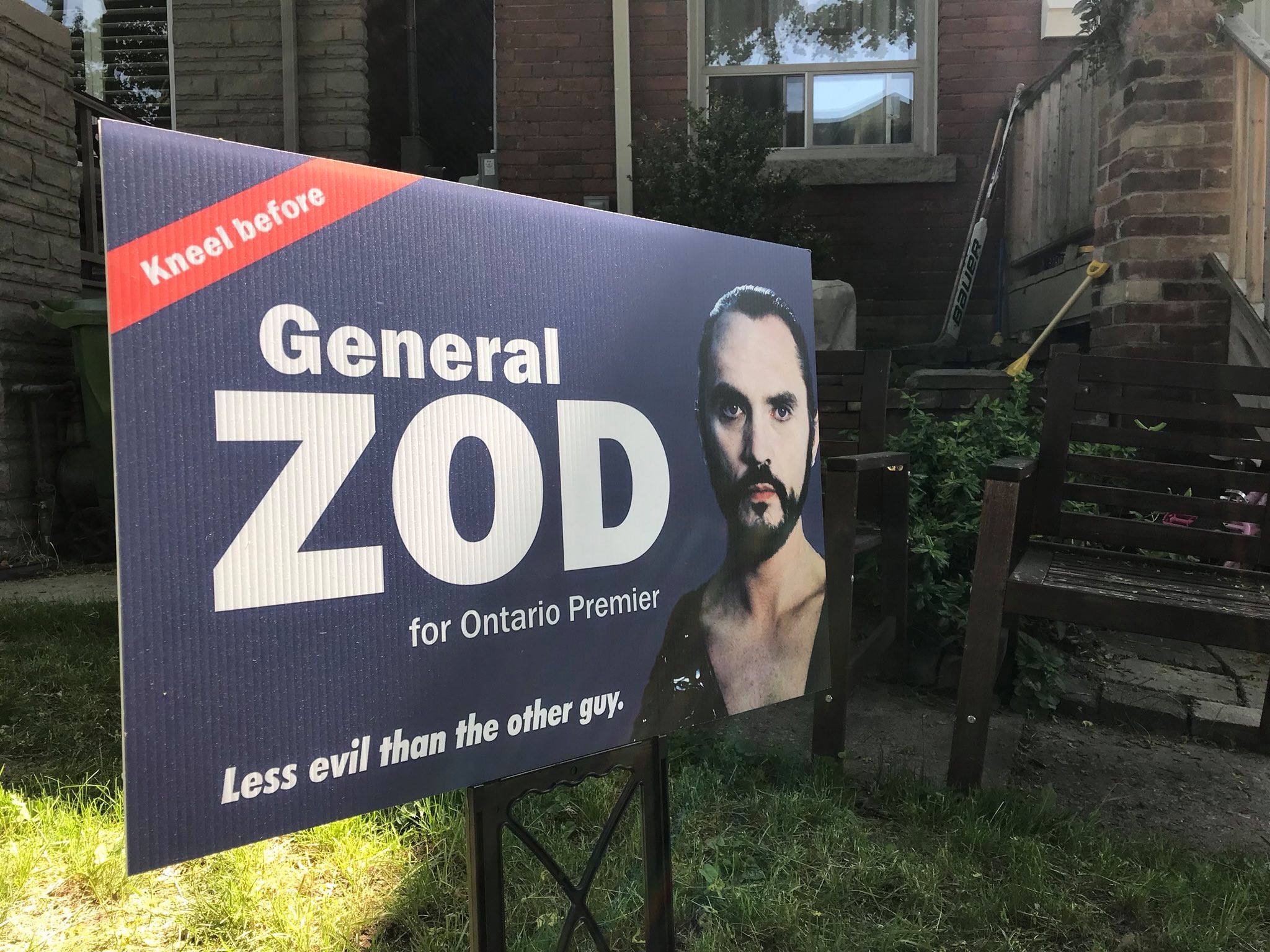 general zod for ontario premier - Kneel before General Zod for Ontario Premier Less evil than the other guy.