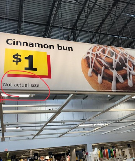 bruh moment - Cinnamon bun $1 "Not actual size