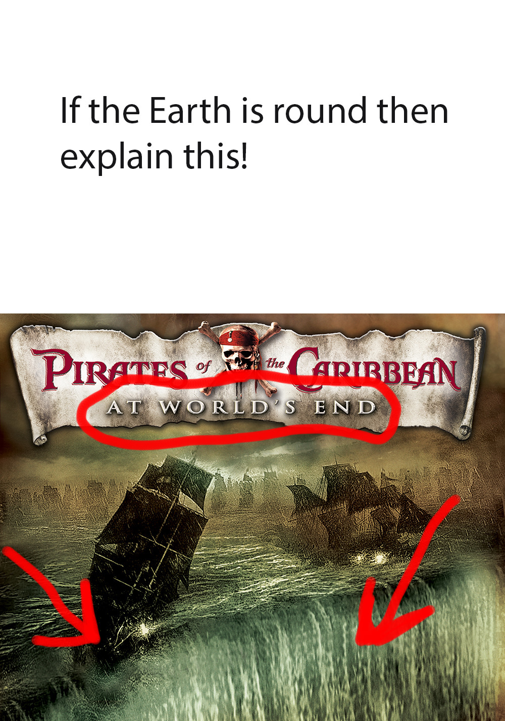 pirates of the caribbean at world's end poster - If the Earth is round then explain this! Pirates O the Caribbean At World'S End