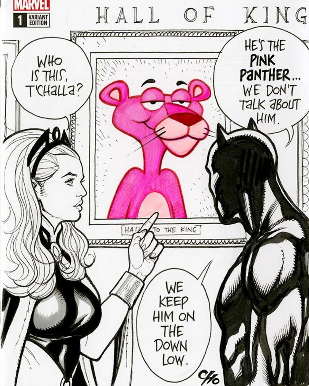 marvel pink panther - Marvel Hall Of King Variant Edition Who Is This, T'Challa? He'S The Pink Panther... We Don'T Talk About Ahim. Hairto The King We Keep Him On The Down Low.