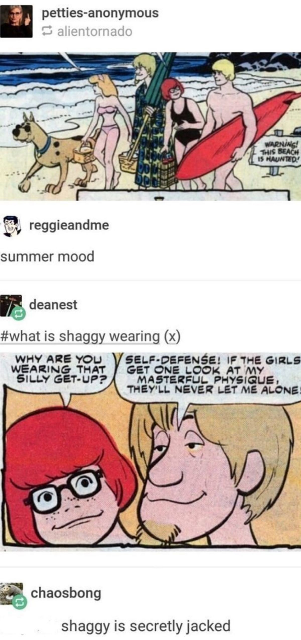 shaggy beach meme - pettiesanonymous allentomado y reggieandme summer mood deanest is shaggy wearing X Why Are You V Self.Defenseif The Girls Wearing That Get One Look At My Silly GetUp Masterful Physique They'Ll Never Let Me Alone chaosbong shaggy is sec