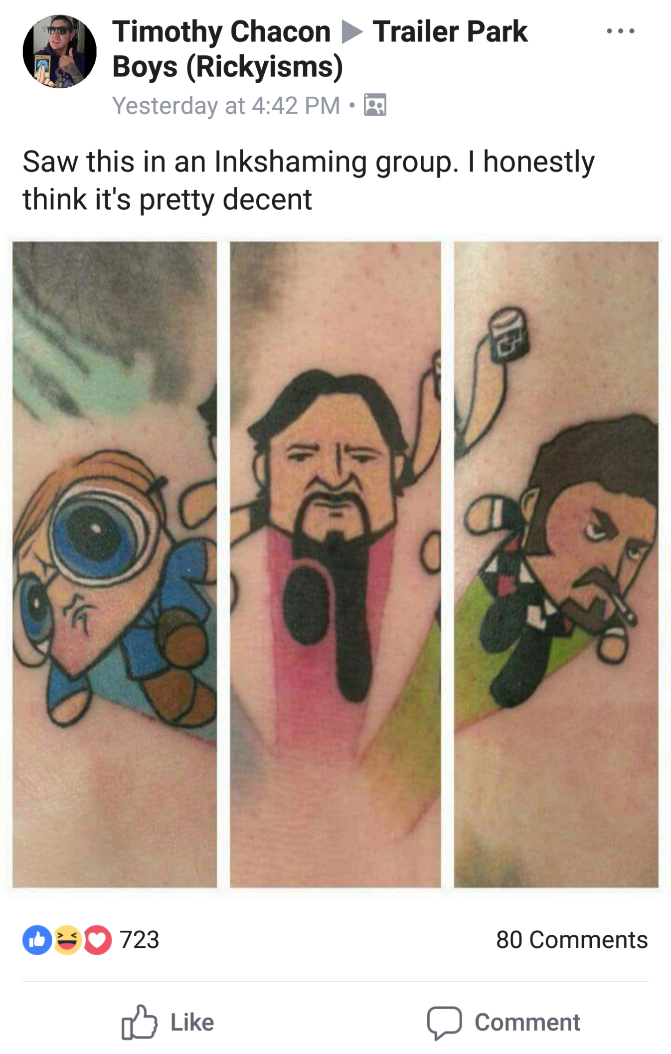 trailer park boys tattoo - Timothy Chacon Trailer Park Boys Rickyisms Yesterday at Saw this in an Inkshaming group. I honestly think it's pretty decent 0 80 723 D Comment