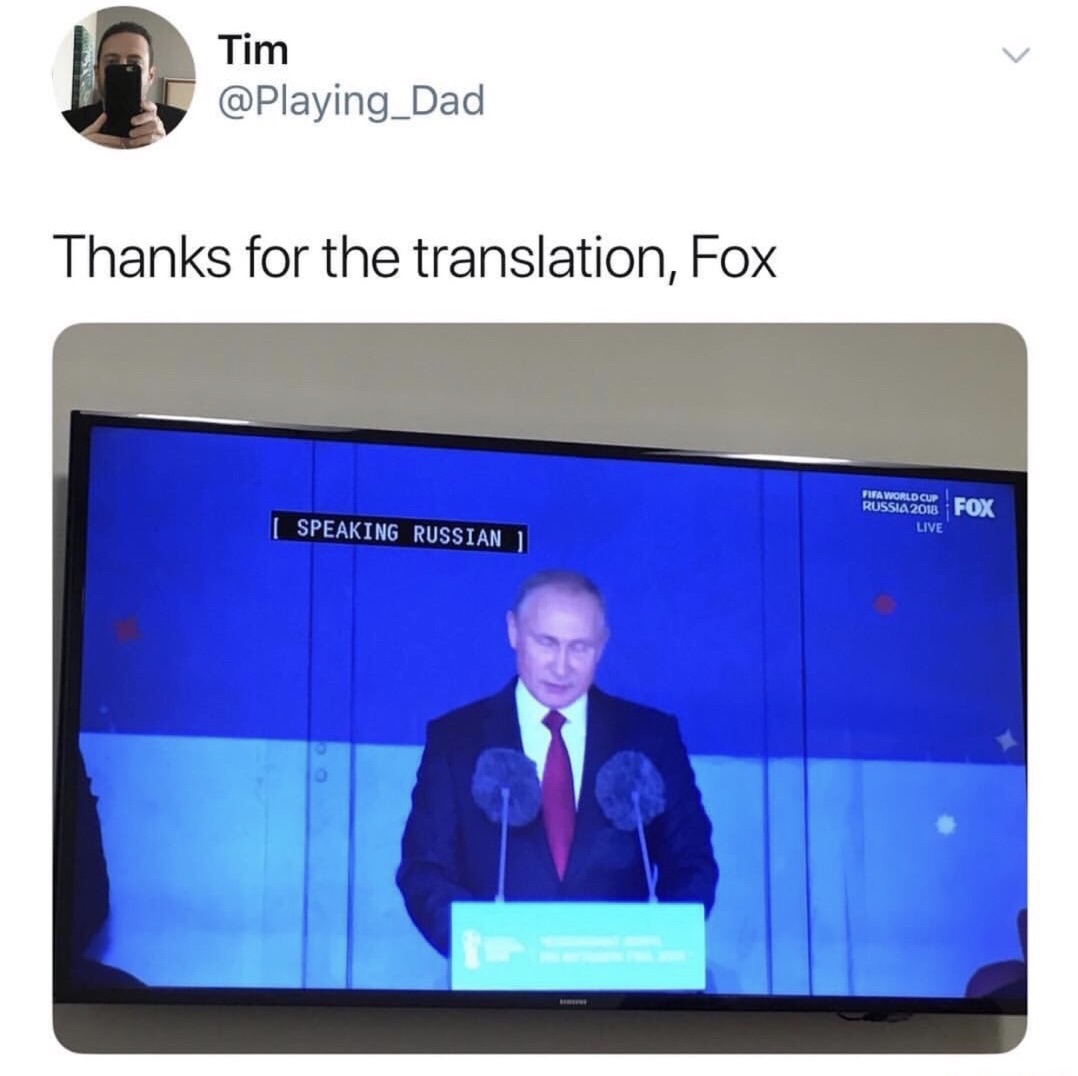 thanks for the translation fox - Tim Thanks for the translation, Fox Fifa World Cup Russia 2018 Live Fox | Speaking Russian I