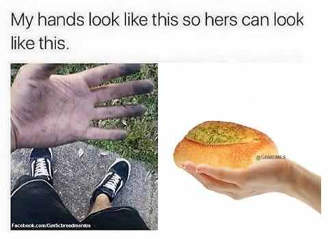 my hands look like this so his can look like this - My hands look this so hers can look this. Facebook.com Garlicbremen