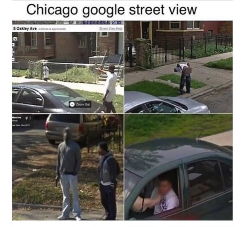 chicago street view funny - Chicago google street view S Oakley Ave Zoom O