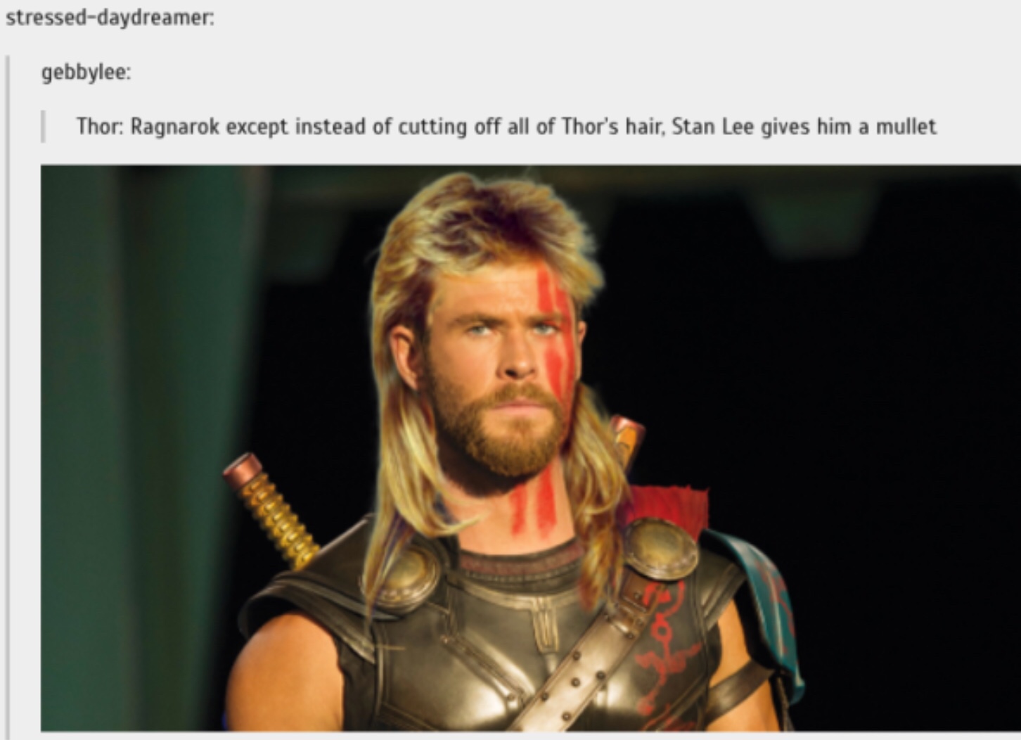 thor with mullet