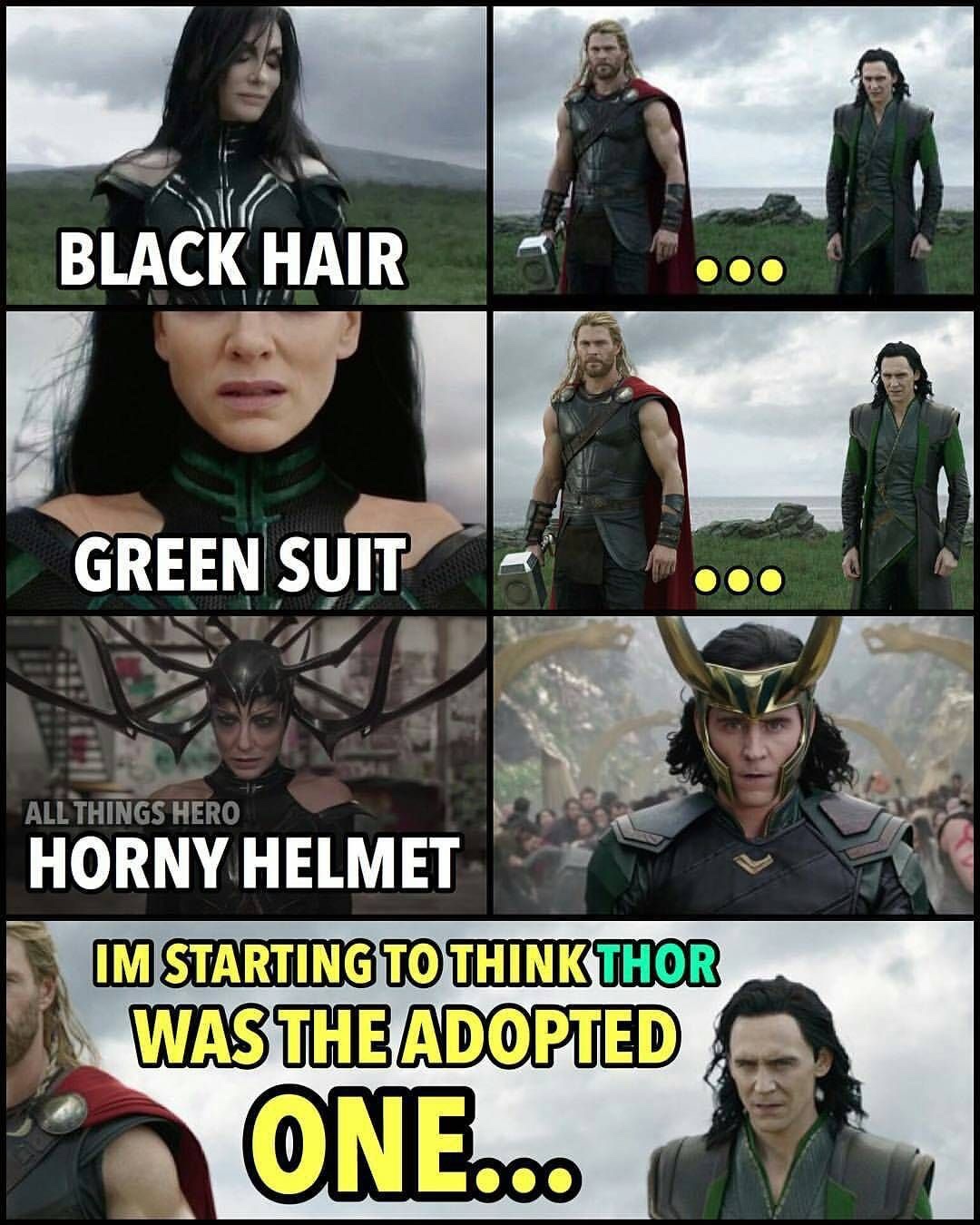 meme about Thor being adopted