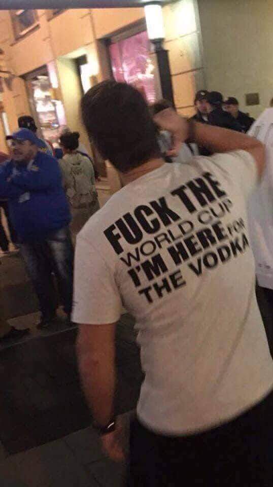 t shirt - Fuck The World Cup I'M Here For The Vodka